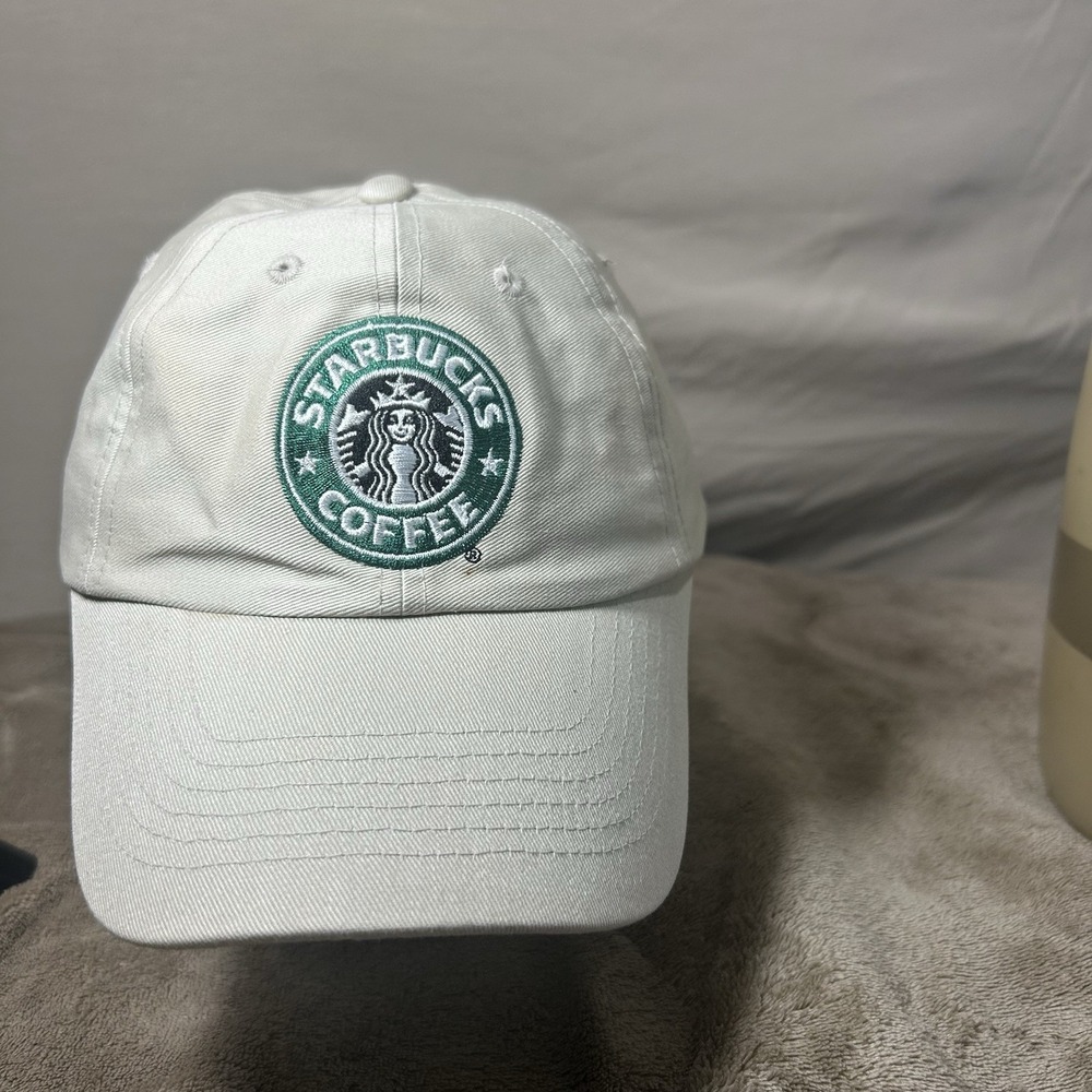 Starbucks Coffee Make Your Mark Volunteer Hat Khaki Adjustable Baseball Cap